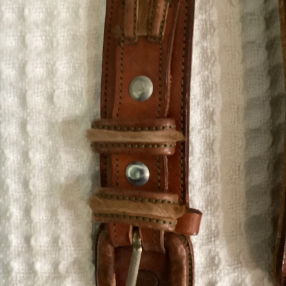 Hand Crafted Leather and Horse Hair Men’s size 42 Belt